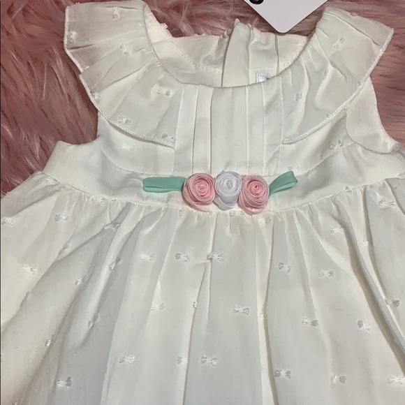 NWT Mayoral White Swiss Dot Infant Dress - Picture 5 of 6